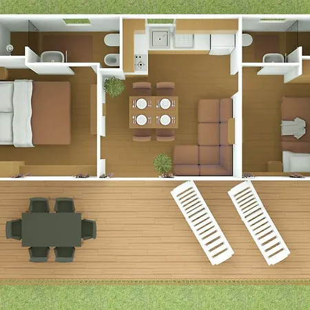 ホリデーパーク Istrian Village Premium Mobile Homes In Camping Lanterna